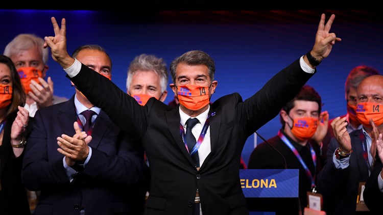 JOAN LAPORTA TAKES SECOND TERM AS FC BARCELONA PRESIDENT